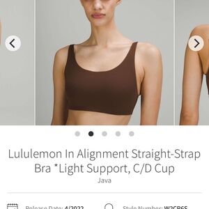 Lululemon In Alignment Straight-Strap Bra C/D